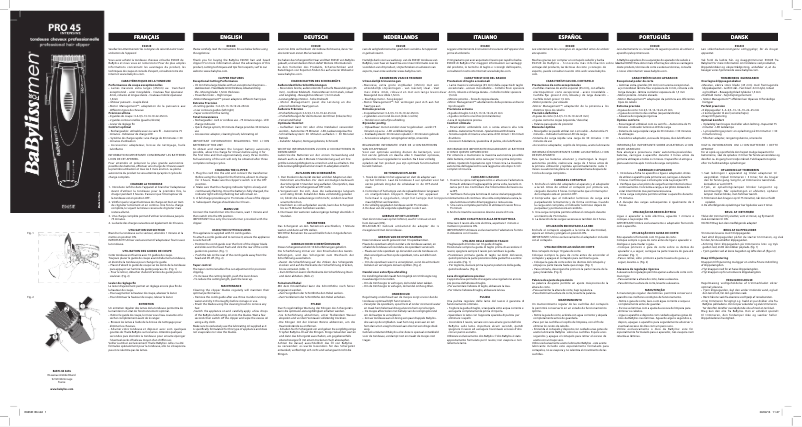 Image de la première page du manuel de l'appareil PRO 45