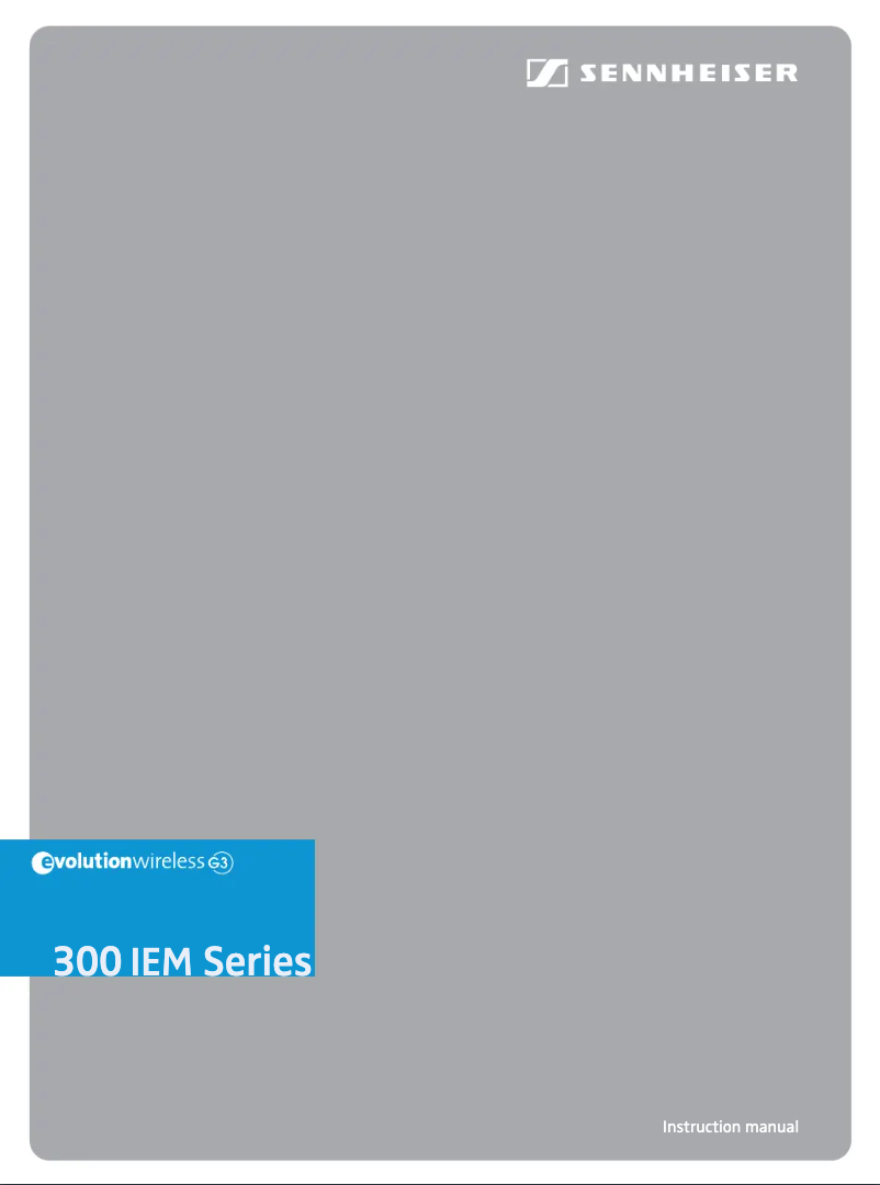 Page n°1 - Manuel utilisateur Sennheiser EW 300 IEM G3-E-EU