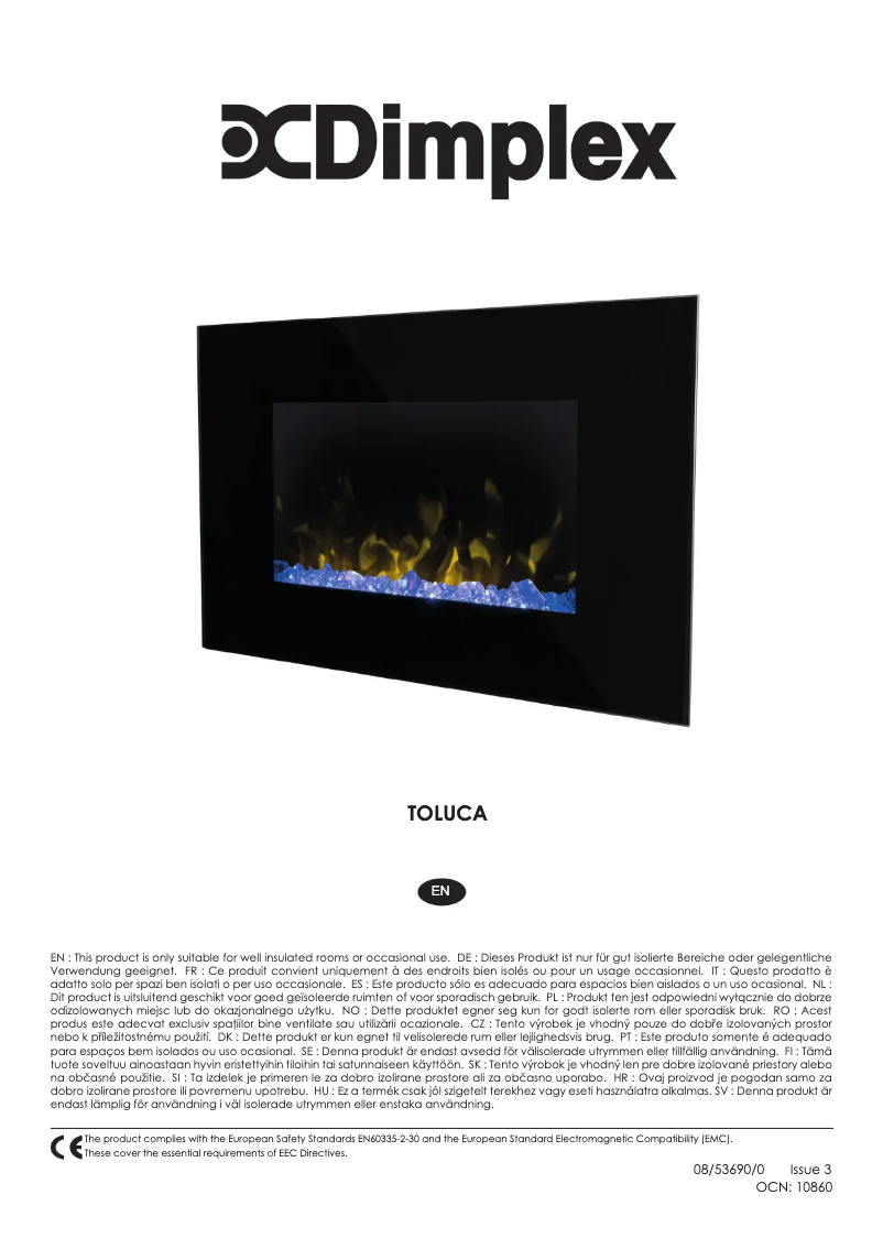 Page 1 de la notice Manuel utilisateur Dimplex TLC20