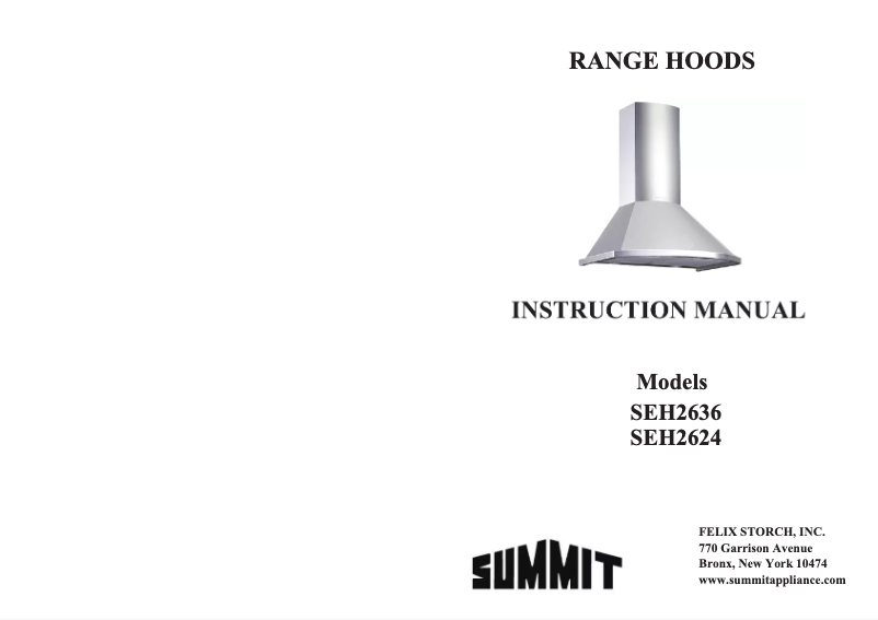 Page 1 de la notice Manuel utilisateur Summit SEH2624