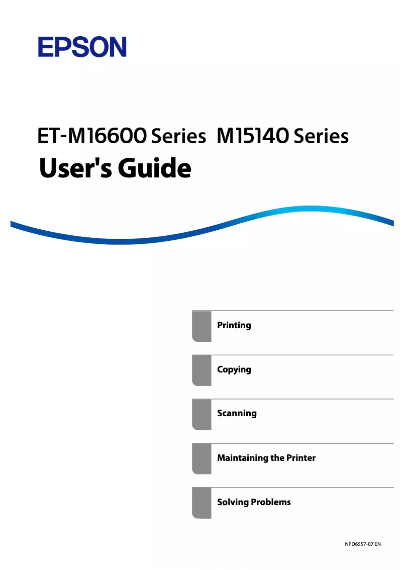 Image de la première page du manuel de l'appareil EcoTank M15147