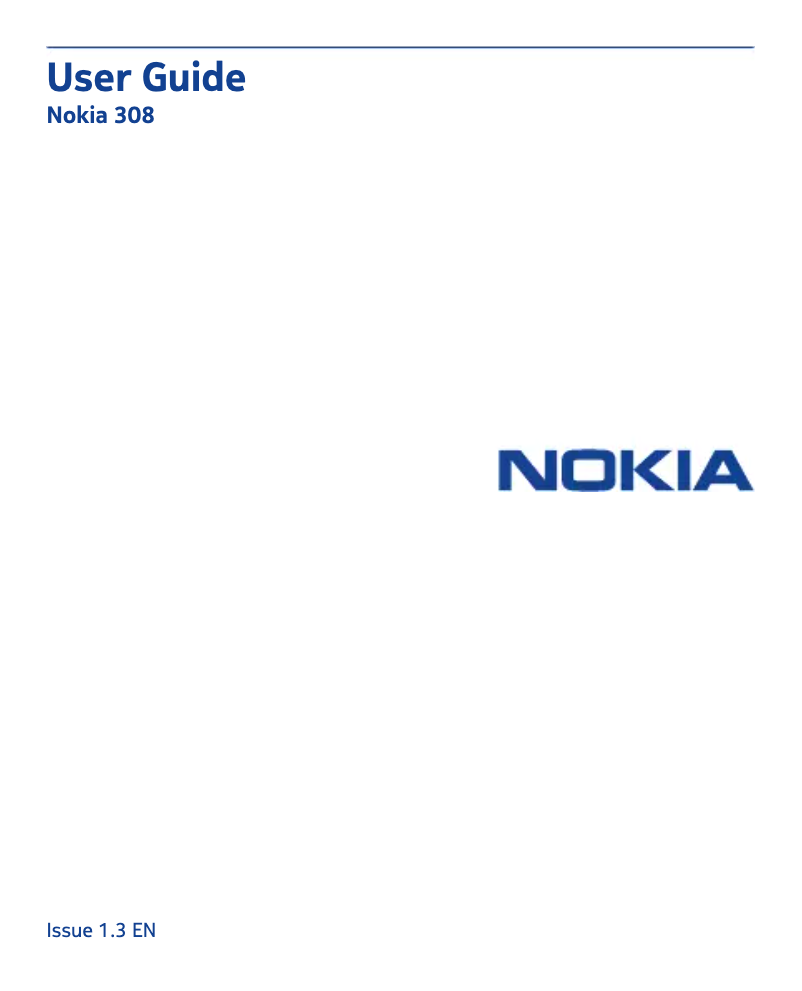 Page n°1 - Manuel utilisateur Nokia Asha 308