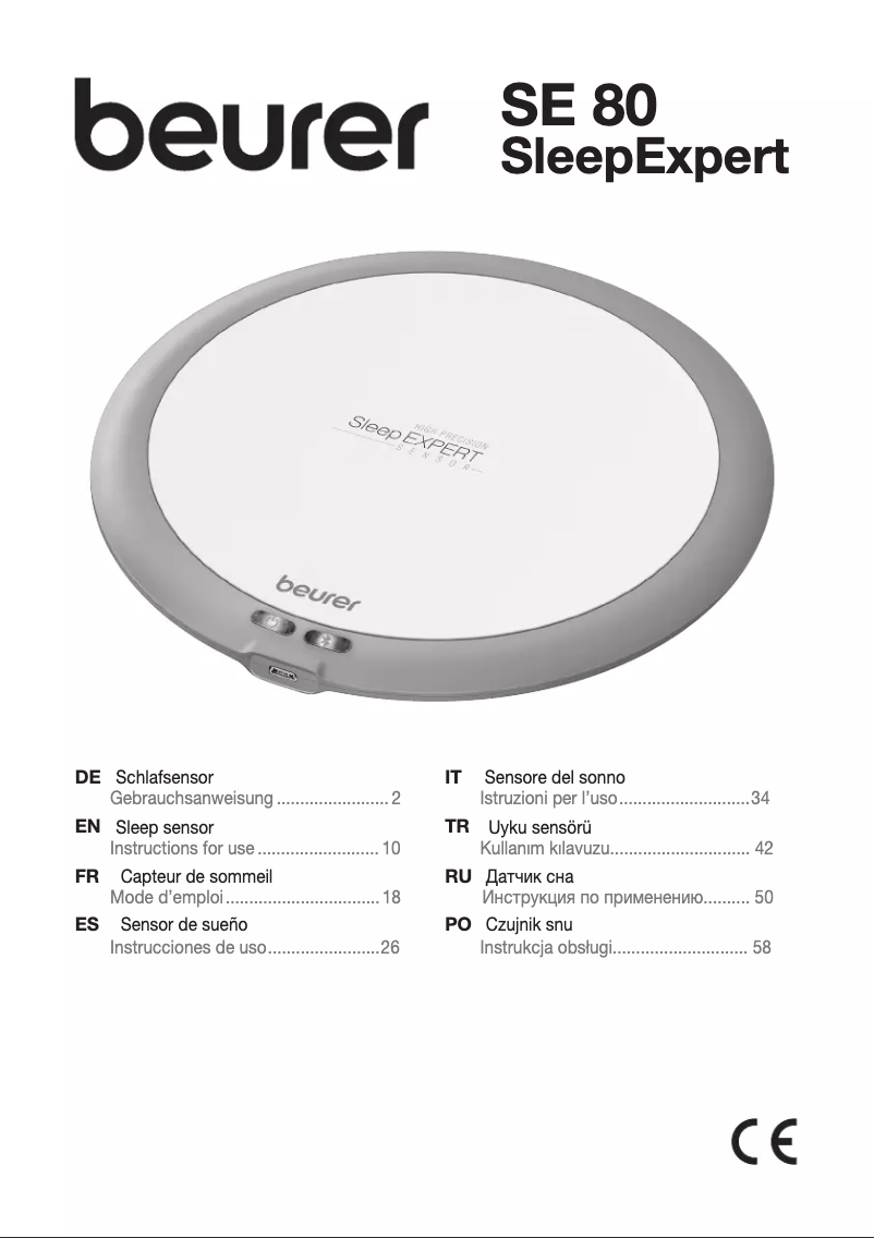 Image de la première page du manuel de l'appareil SE 80