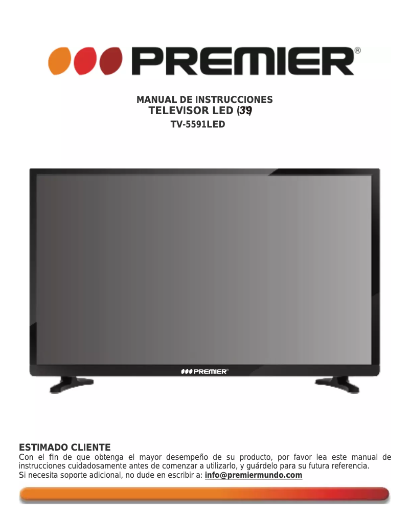 Page n°1 - Manuel utilisateur Premier TV-5591LED