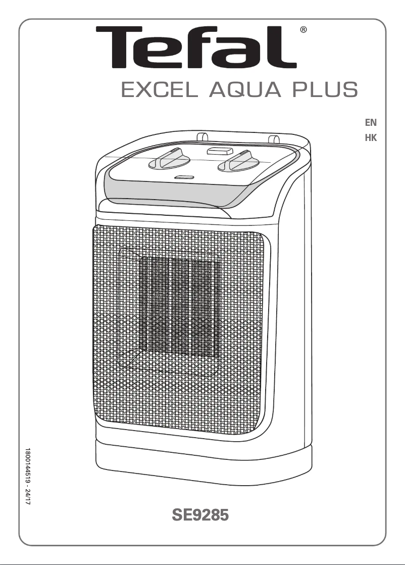 Image de la première page du manuel de l'appareil Excel Aqua Plus SE9285