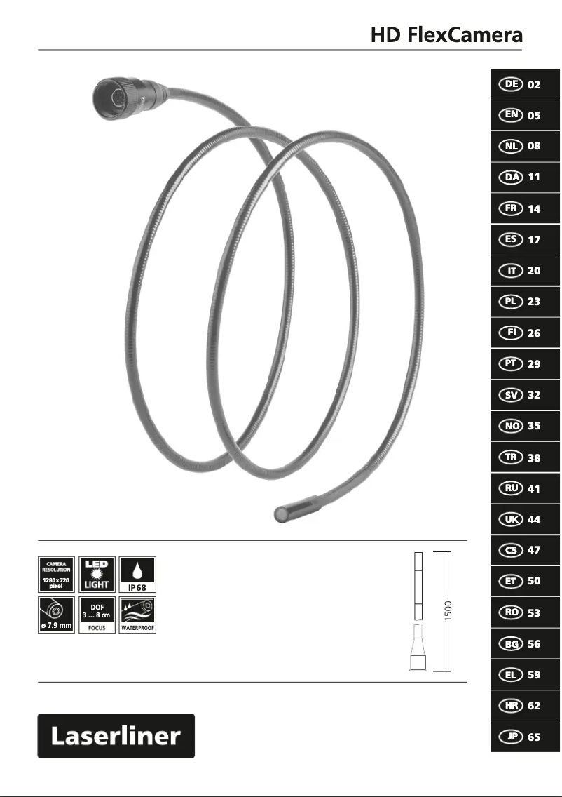 Page 1 de la notice Manuel utilisateur Laserliner VideoFlex HD