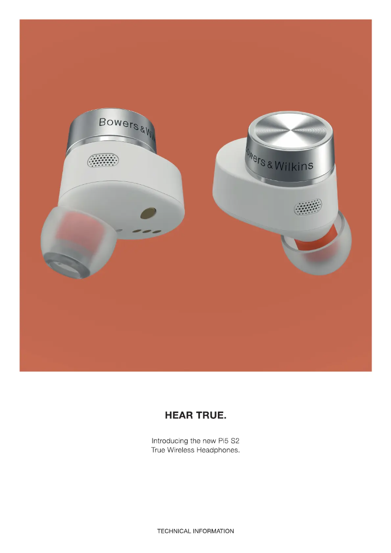 Página 1 del manual Ficha técnica Bowers & Wilkins Pi5 S2