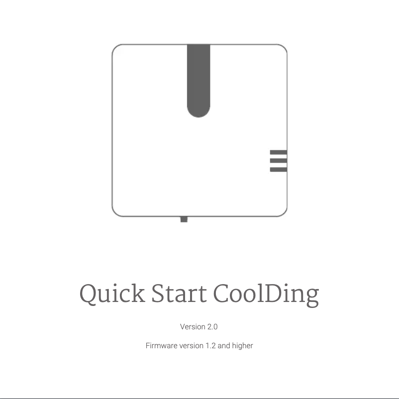 Page n°1 - Manuel utilisateur Plugwise CoolDing
