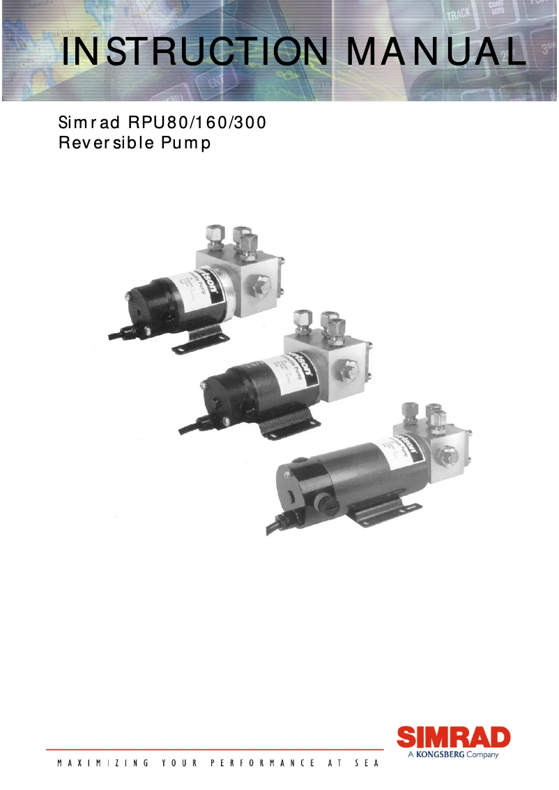 Page n°1 - Manuel utilisateur Simrad Reversible Pumps