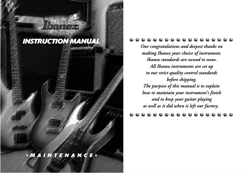 Página 1 del manual Manual de usuario Ibanez Classical GA2