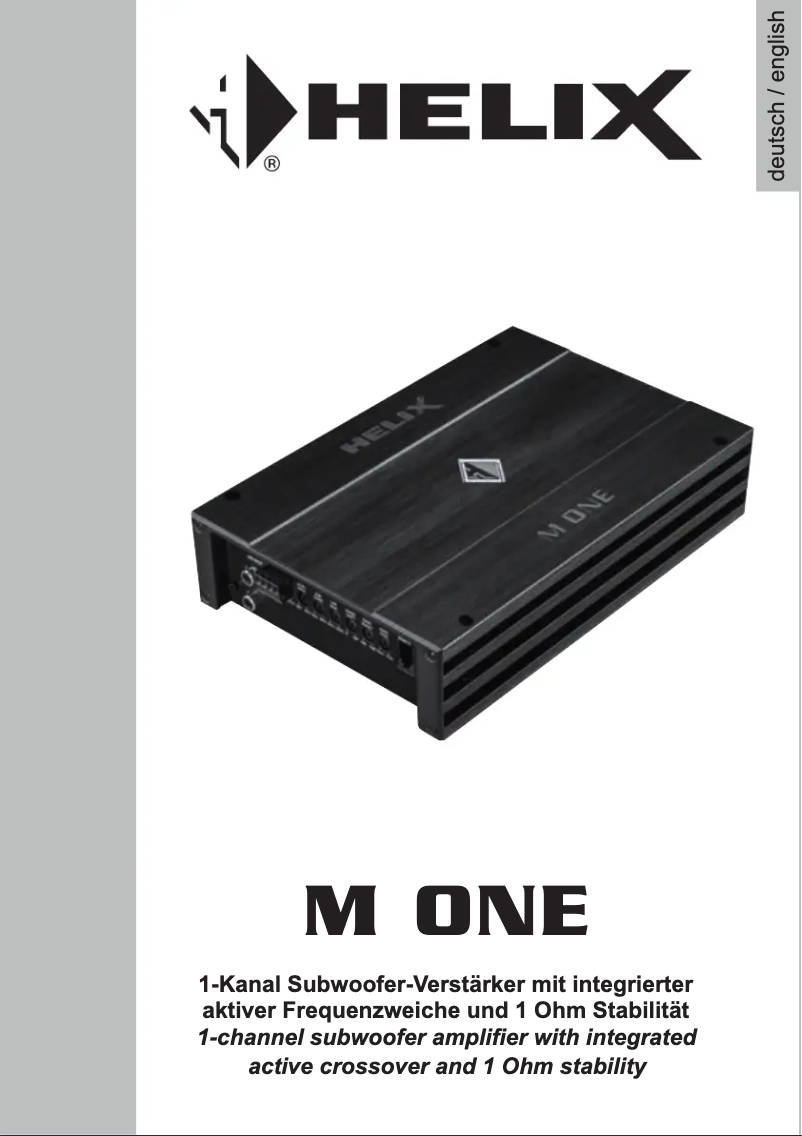 Image de la première page du manuel de l'appareil M ONE
