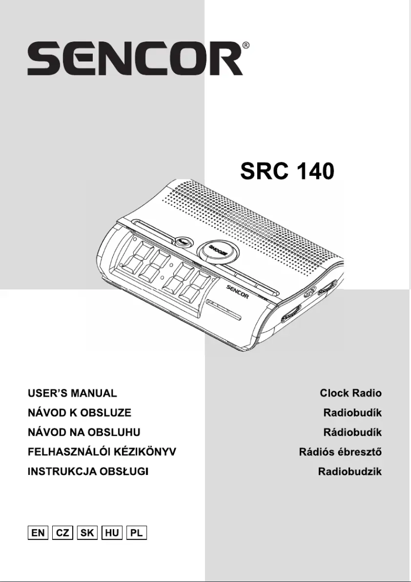 Page n°1 - Manuel utilisateur Sencor SRC 140 P