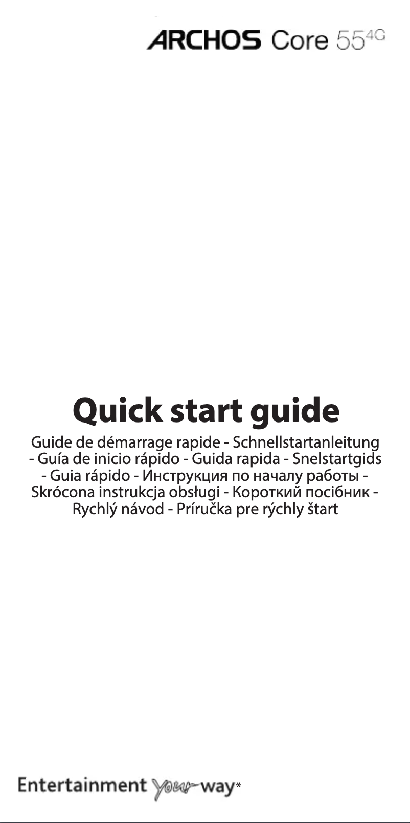 Page 1 de la notice Manuel utilisateur Archos Core 55