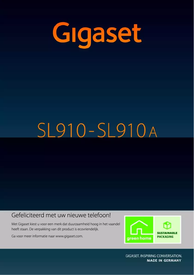 Image de la première page du manuel de l'appareil SL910A