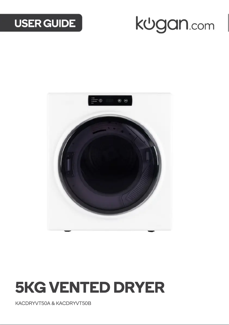 Page n°1 - Manuel utilisateur Kogan KACDRYVT50A