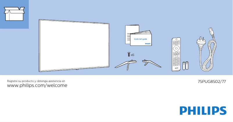 Page 1 de la notice Manuel utilisateur Philips 8000 series 75PUG8502