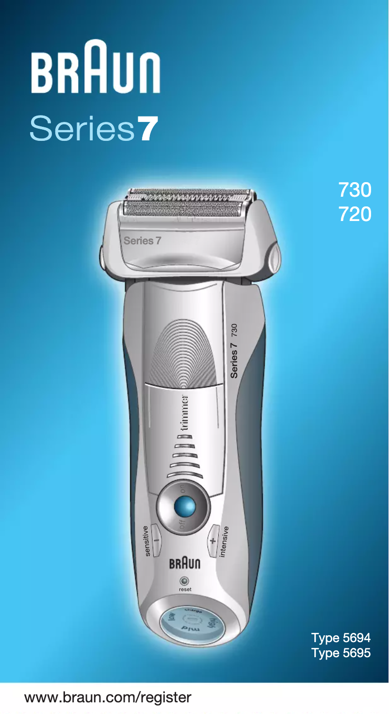 Page n°1 - Manuel utilisateur Braun Series 7 730