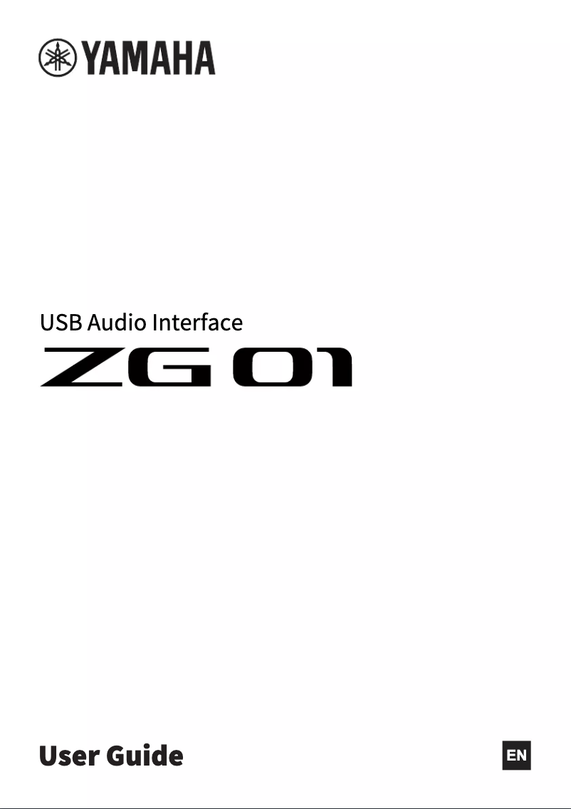 Image de la première page du manuel de l'appareil ZG01