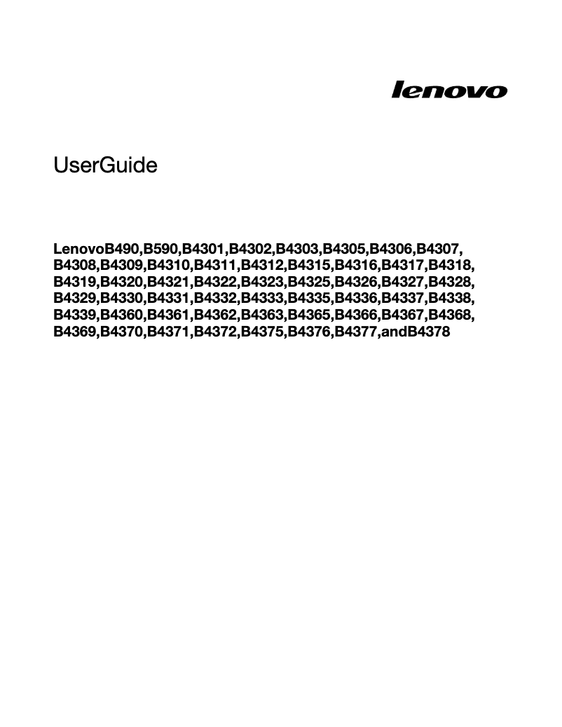 Página 1 del manual Manual de usuario Lenovo IdeaPad B590