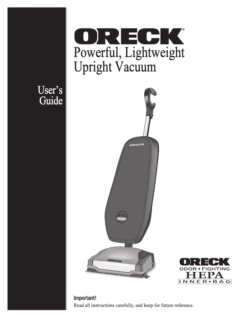 Página 1 del manual Manual de usuario Oreck Axis U7211