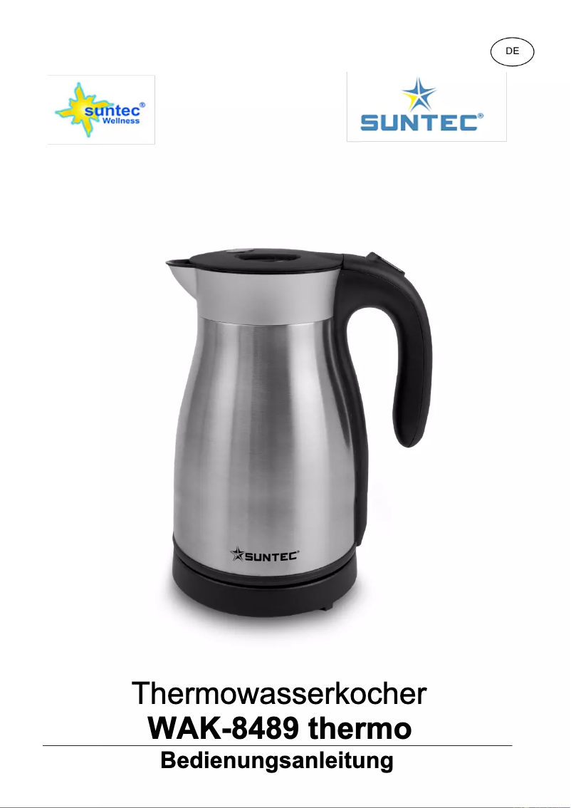 Page 1 de la notice Manuel utilisateur Suntec WAK-8489 Thermo