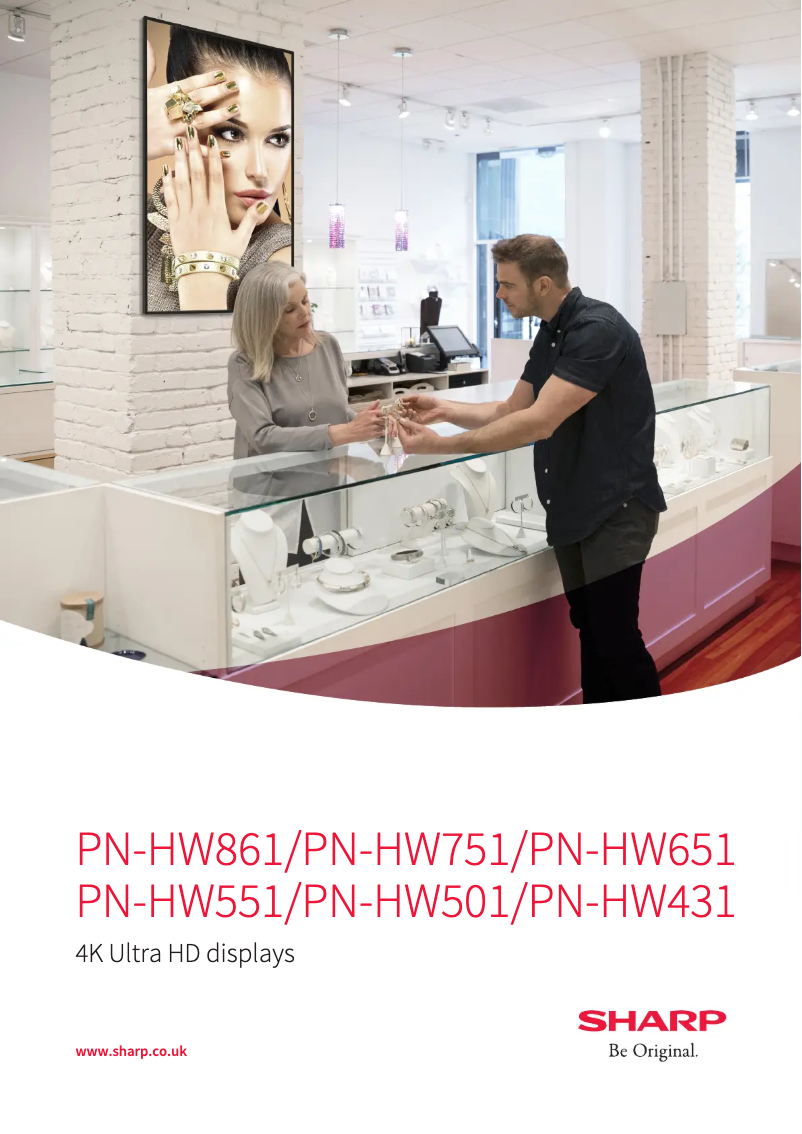 Página 1 del manual Folleto Sharp PN-HW751