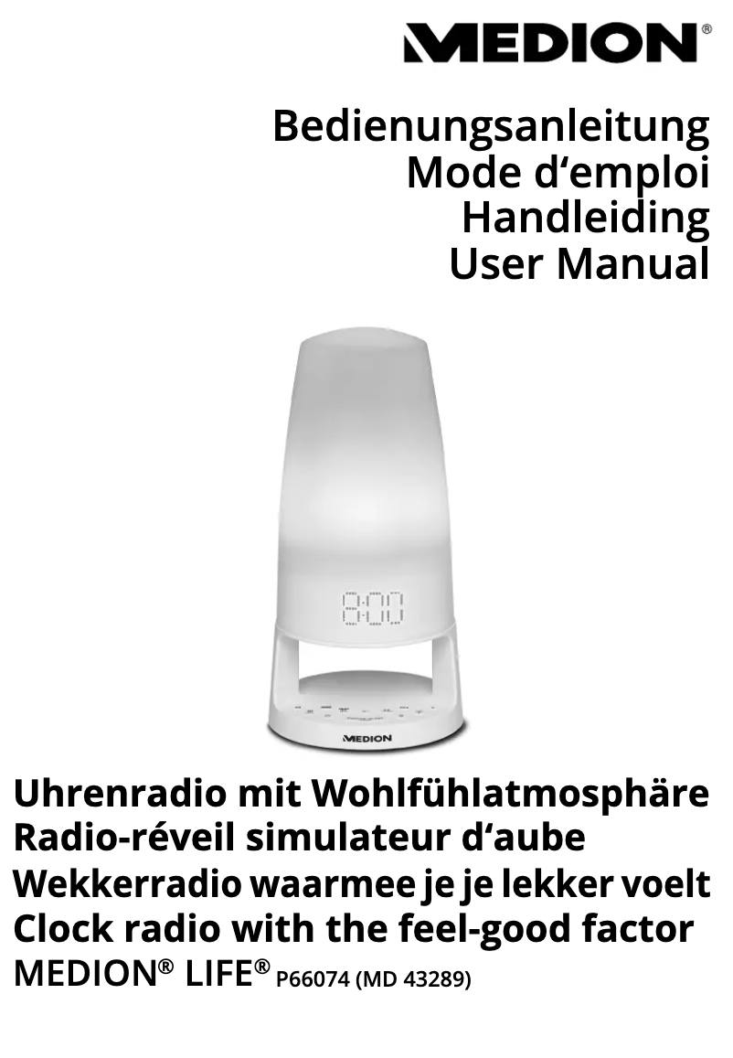 Page 1 de la notice Manuel utilisateur Medion LIFE P66074 (MD 43289)