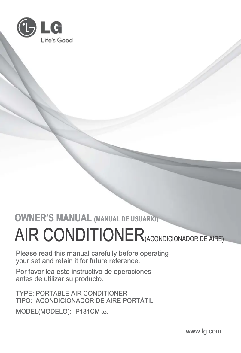 Image de la première page du manuel de l'appareil P131CM