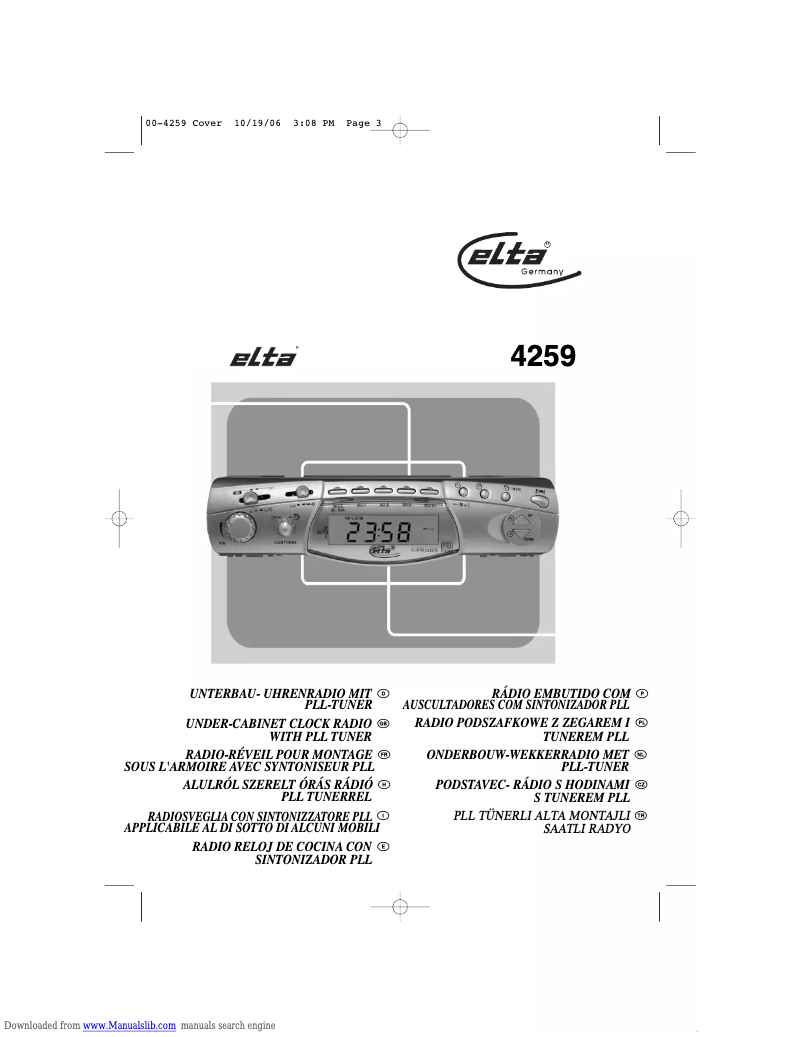 Page 1 de la notice Manuel utilisateur Elta 4259