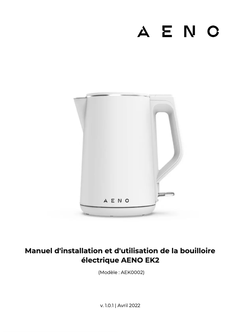 Page 1 de la notice Manuel utilisateur AENO EK2