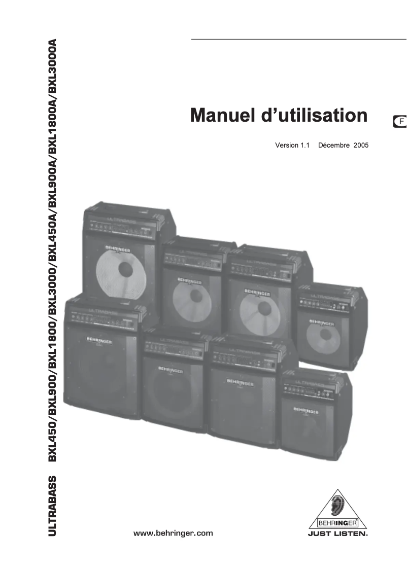 Image de la première page du manuel de l'appareil BXL3000
