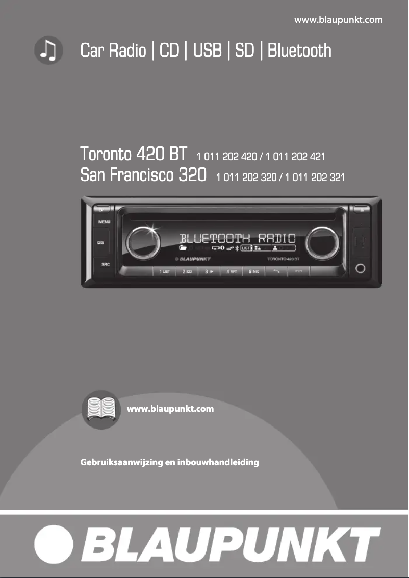 Page 1 de la notice Manuel utilisateur Blaupunkt Toronto 420 BT