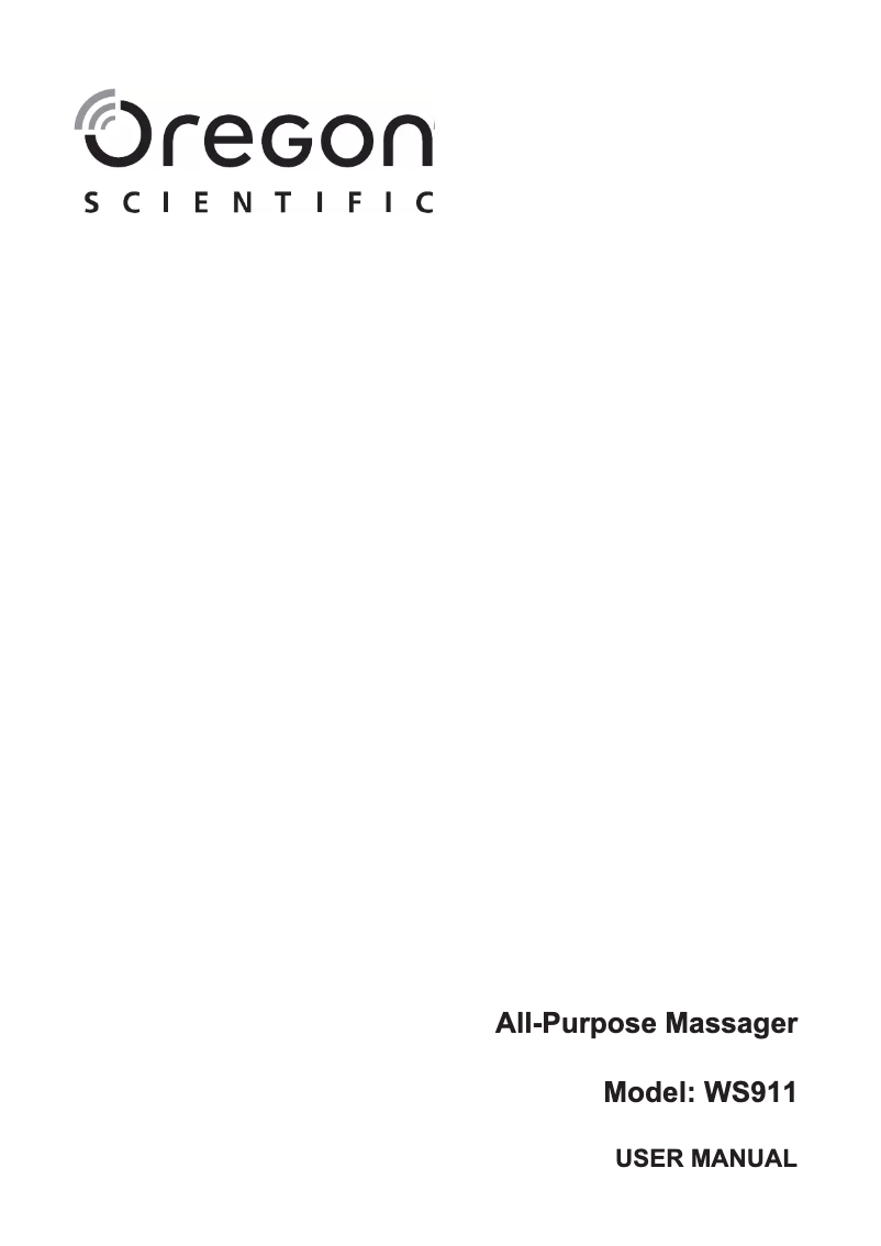 Page 1 de la notice Manuel utilisateur Oregon Scientific WS911