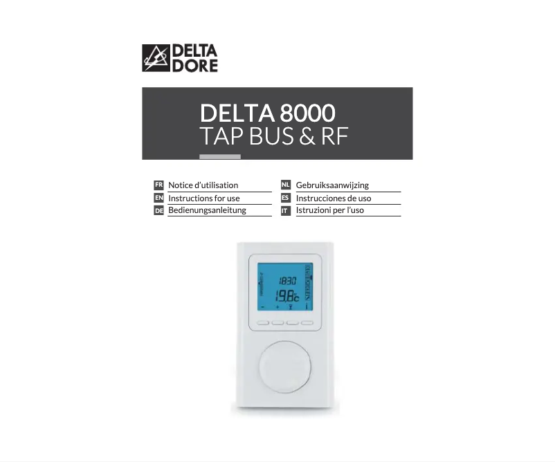 Image de la première page du manuel de l'appareil Delta 8000 TAP BUS