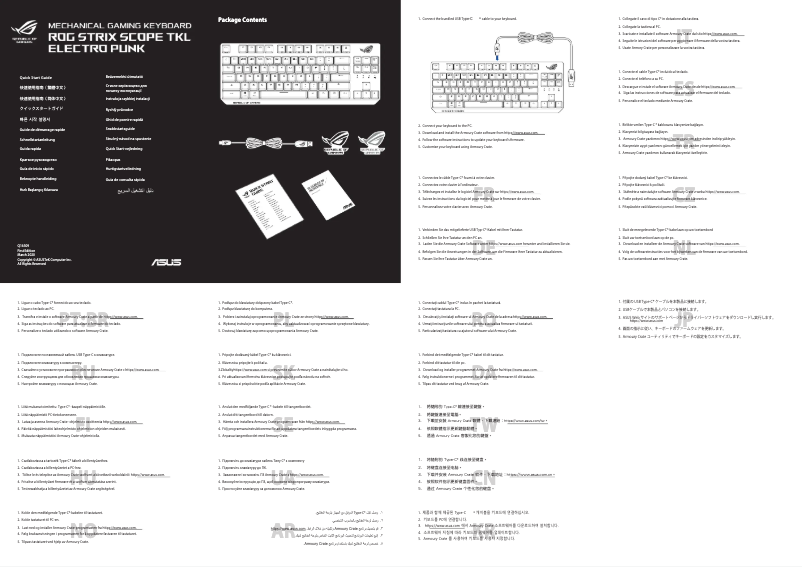 Image de la première page du manuel de l'appareil ROG Strix Scope TKL Electro Punk