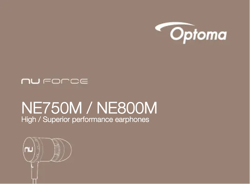Page n°1 - Manuel utilisateur Optoma NE800M