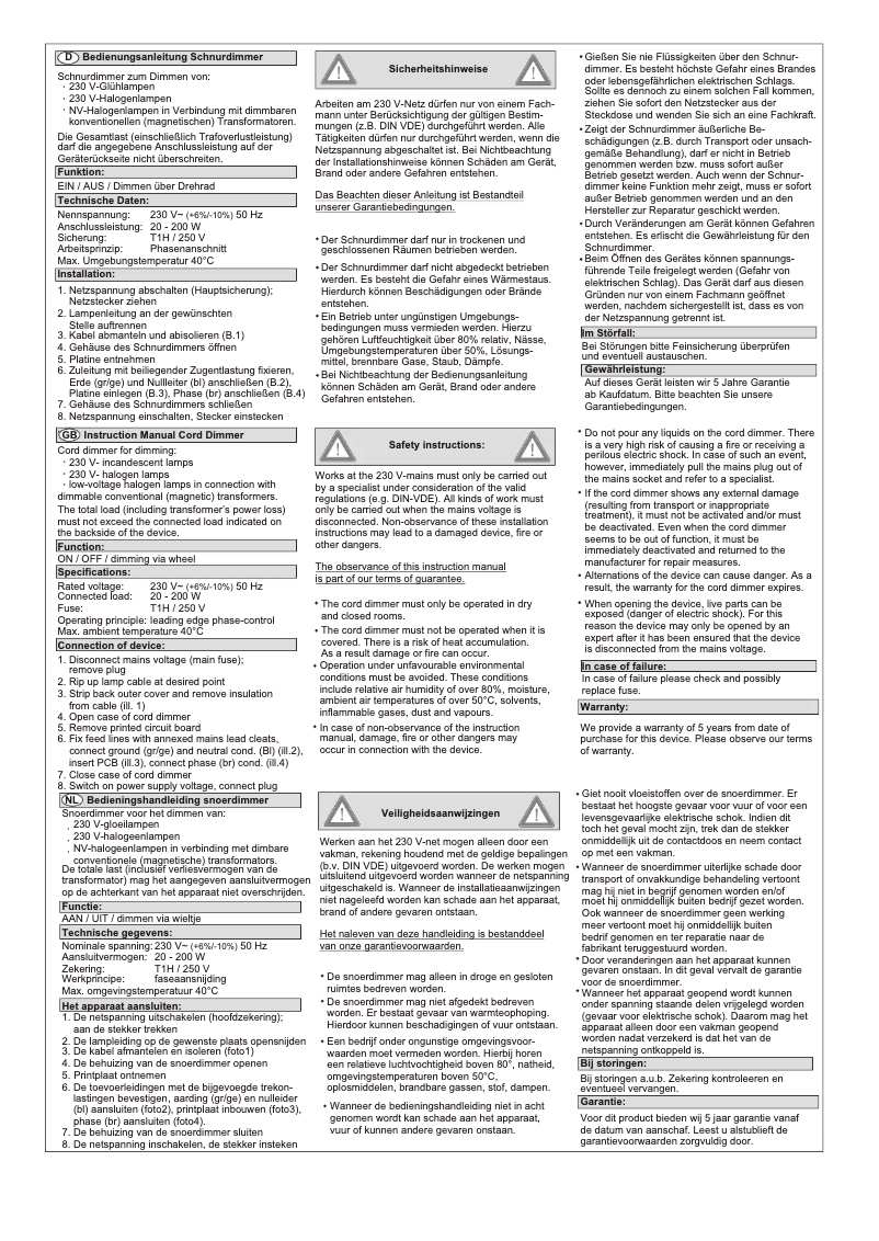 Page n°1 - Manuel utilisateur interBar 8114