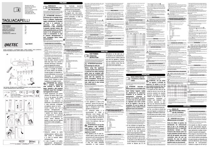 Image de la première page du manuel de l'appareil HC8 100 PRO