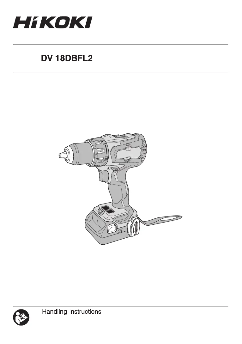 Page n°1 - Manuel utilisateur HiKOKI DV18DBFL2