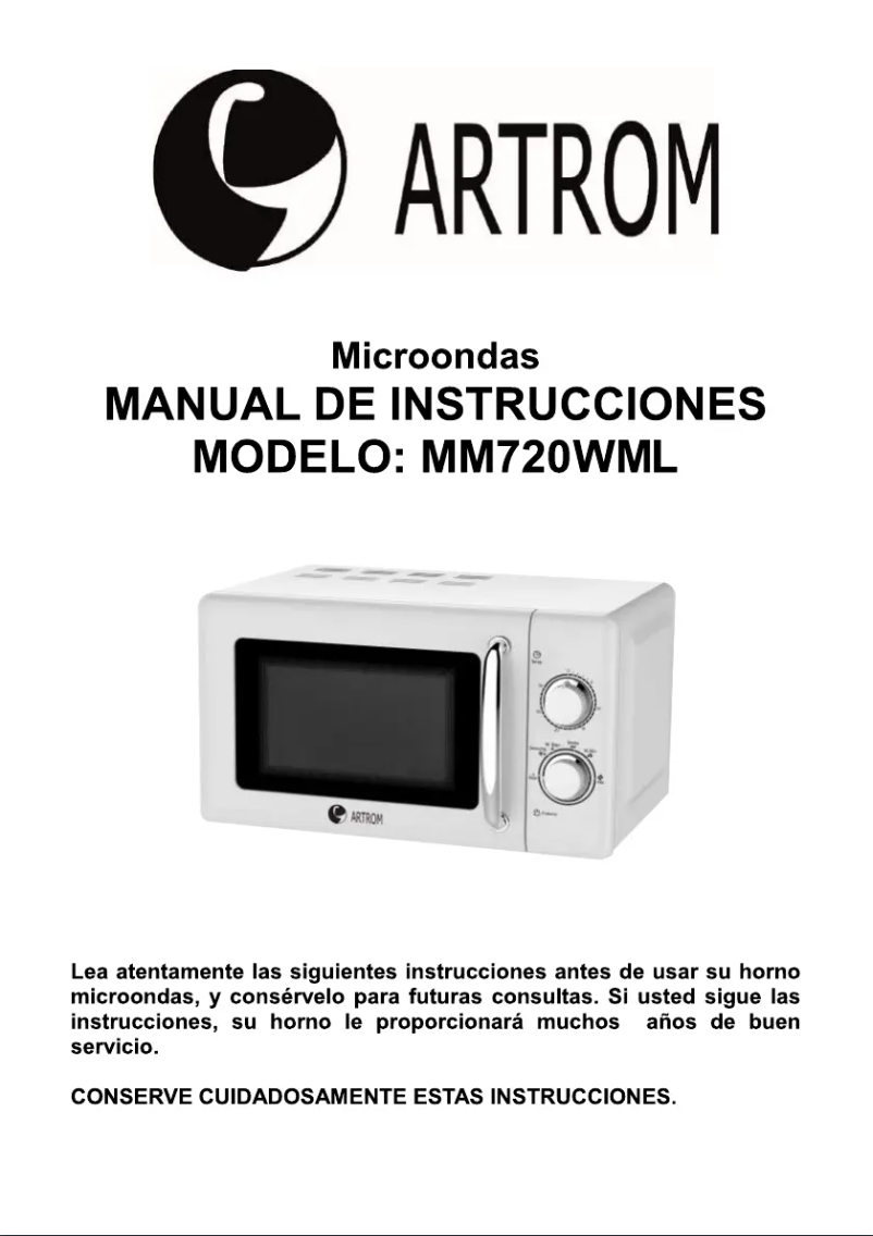 Page 1 de la notice Manuel utilisateur Artrom MM-720WML