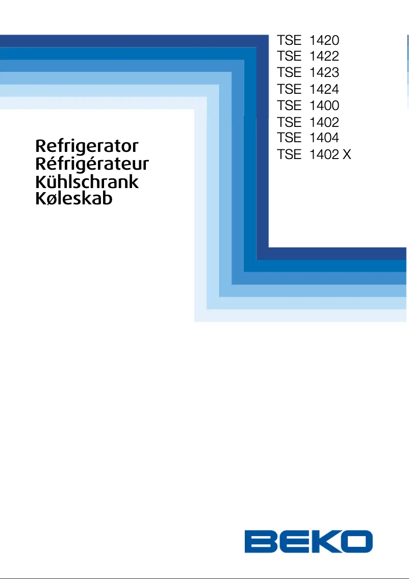 Page 1 de la notice Manuel utilisateur Beko TSE 1422