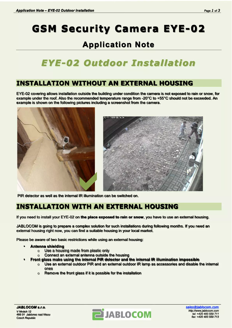 Image de la première page du manuel de l'appareil EYE-02