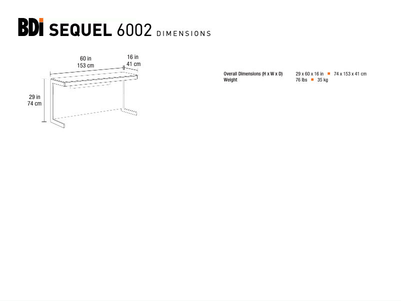 Page n°1 - Fiche technique BDI Sequel 6002
