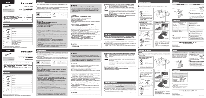 Image de la première page du manuel de l'appareil CAGA60N