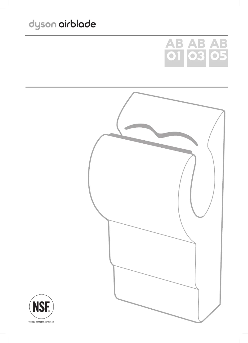 Image de la première page du manuel de l'appareil Airblade AB05