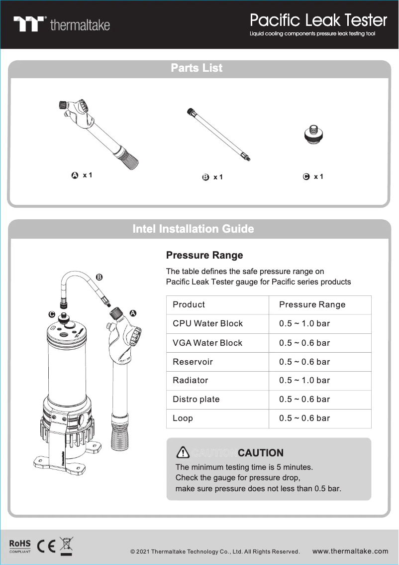 Page 1 de la notice Guide de démarrage rapide Thermaltake Riing Silent 12