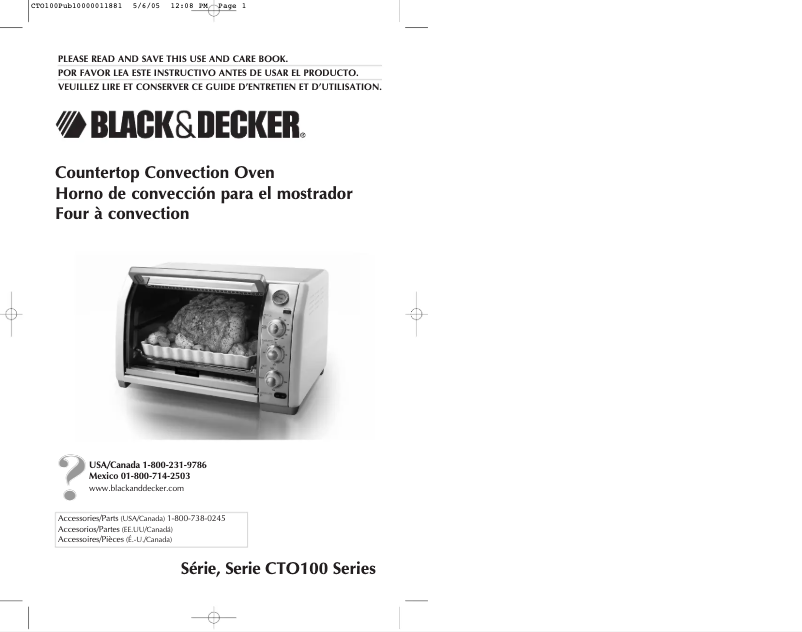 Page 1 de la notice Manuel utilisateur Black & Decker CTO100B