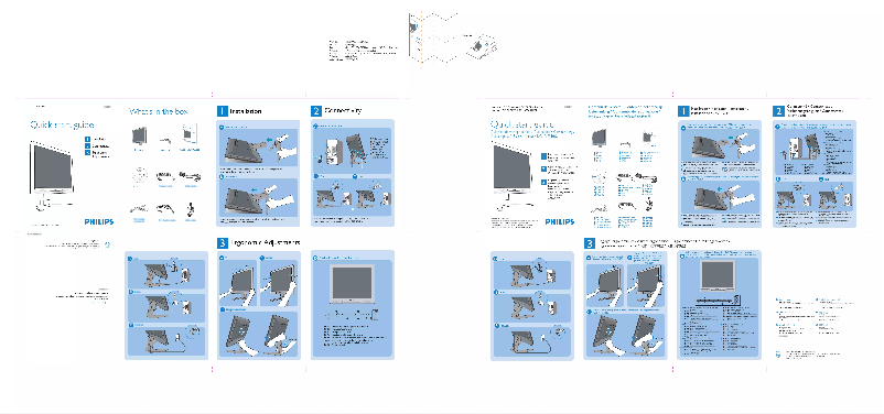 Page 1 of the manual Quick Start Guide Philips 190B7CB