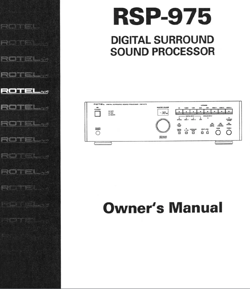 Image de la première page du manuel de l'appareil RSP-975