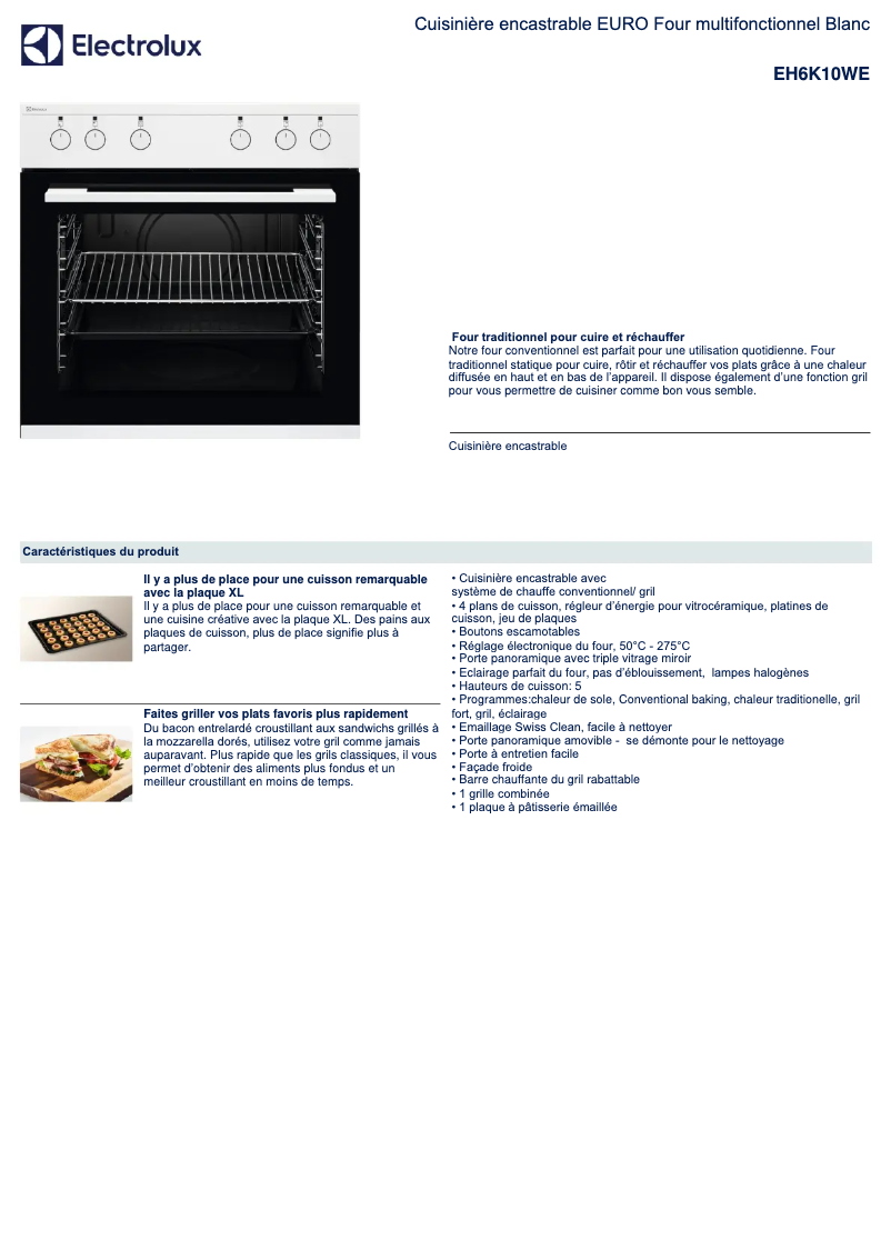 Image de la première page du manuel de l'appareil EH6K10WE